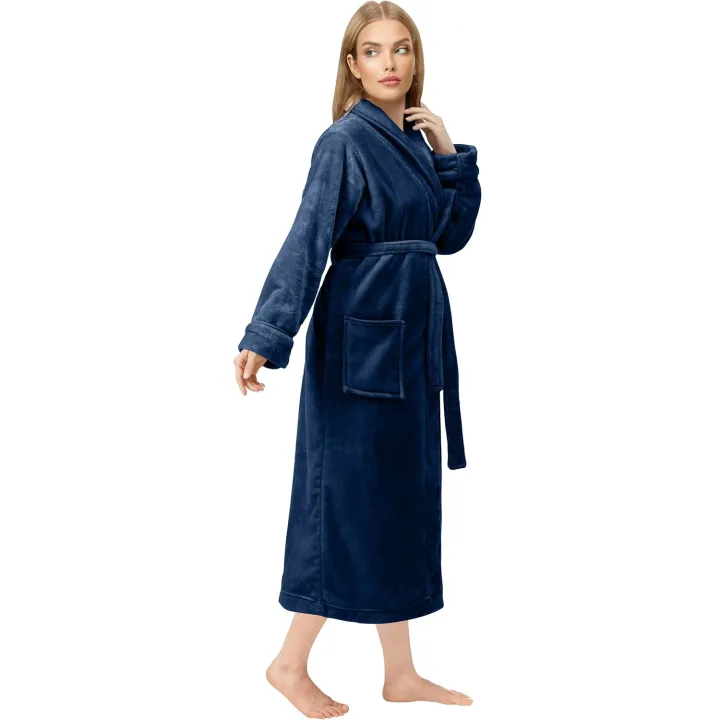 Premium%20Women's%20Plush%20Long%20Bathrobe%20-%20Soft%20Warm%20Fleece%20Robe%20with%20Shawl%20Collar%20for%20Spa%20&%20Home%20-%20Image%207