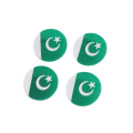 Pakistan & Palestine Flag Badge Collection With Attachable Pin For Office Dress & Kameez Shalwar Happy 14th August Independence Day Celebration Function & Party Wear Pak Parcham Badges 14 Aug Jashan E Azadi Mubarak Festive Event. 