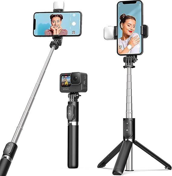R1S in Bluetooth Remote Control Tripod Selfie Stick