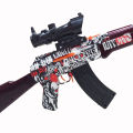 A-47 Gel Blaster Electric Rechargeable & Manual Reload - 2 in 1 Toygun With Goggles - Size Approx. 24 Inch. 