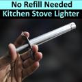 Electronic Stove Lighter / Pen Spark Lighter - Kitchen Lighter, Stainless Steel, No Batteries gas igniter, No Cells, No Refill Required, Pulse Ignitor, Durable – Silver. 