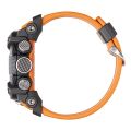 Casio G Shock Mens Carbon Core Guard Black/Orange Step Tracker Bluetooth Dual Time Analog-Digital Orange Resin Band Watch-GG-B100-1A9DR. 