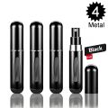 Pack Of 4 Portable Perfume Spray Bottles 5ml Aluminum Refillable Travel Atomizer Set Multiple Color. 