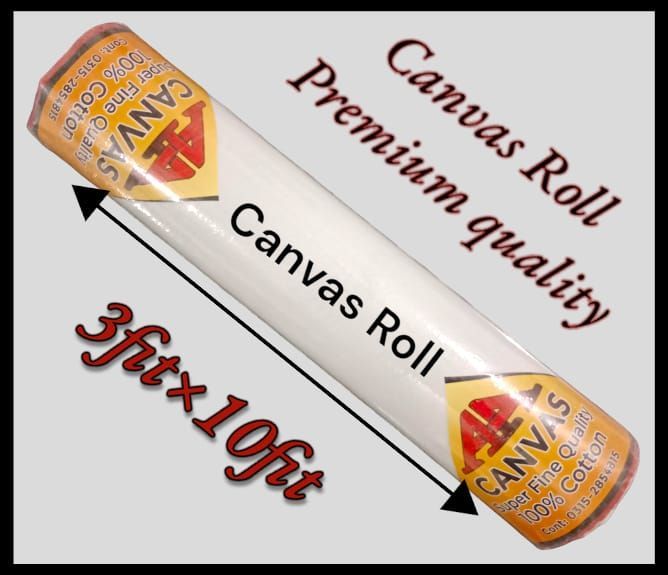 Canvas Primed Roll Artist Quality 3ft × 10ft yards | Daraz.pk