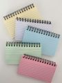 Simple Horizontal Line Colorful Tearable Coil Book Index Card Small Notebook Message Pad. 
