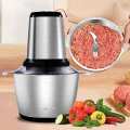 Electric Meat Grinder chopper Stainless steel sharpe blades 4 pcs 1000 Watts copper motor 3L Multi-Function Food Processor - Meat Mincer Grinder Blender Chopper Mixer by joyclick- Herbs, Onions, Garlics, Spices, by joyclick. 
