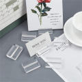 Acrylic Stands Place Card Holders Table Number Stands Desktop Clear Card Display Stand Transparent Acrylic Sign Holder. 
