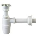 Bottle trap PVC China for sink / basin size: 1-1/4 and 1-1/2 with waist / drain. 