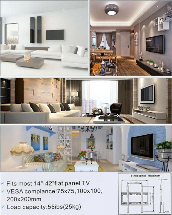 NICE%20Steel%20LED%20LCD%20TV%20Wall%20Mount%20Bracket%20Stand%2014-42"%20for%20Samsung%20Sony%20-%20Image%2010