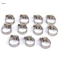 10x Adjustable Fuel Petrol Pipe Hose Clip Stainless Spring Clamp 17-19mm. 