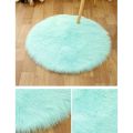 Soft Faux Sheepskin Fur Rug Rug for Bedroom Fuzzy Light Blue. 