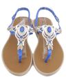 Pack Of 2 - Blue & Beige Imported Italian Design Fancy Sandals for Women - MT9. 