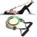 "11-Piece Resistance Band Set with 5 Stackable Tubes – Full-Body Workout Kit with Handles, Door Anchor, and Ankle Straps". 