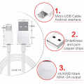 Genuine 100% 18W Fast Charging Micro USB Data Cable for Huawei and Other Android Smartphones. 