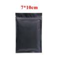 100x Zip Bag Black Aluminum Mylar Foil Pouch Heat Sealer Food Storage Bag Package. 