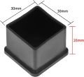8 Pcs Chair Leg Caps,PVC Non-Slip Floor Protectors Square Chair Leg Covers Table Leg Caps for Furniture, Black| Furniture protectors. 