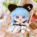 Doll Outfit Eye-catching Doll Black Heart V-neck Suspender Skirt Two Pieces. 