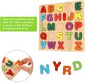 Wooden Alphabets ABC Puzzle Montessori Early Learning Toy Wooden 3D ABC, counting and shapes board Educational Matching Game for Kids Birthday Gifts, Stocking Stuffer, Capital ABC Alphabet Number Puzzle and Shapes Puzzle For Kids Early Brain Development. 