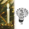 5x Candle Clips New Year Easy to Clip Daily Use Metal Candlestick Holder Clips for Birthday Wedding. 