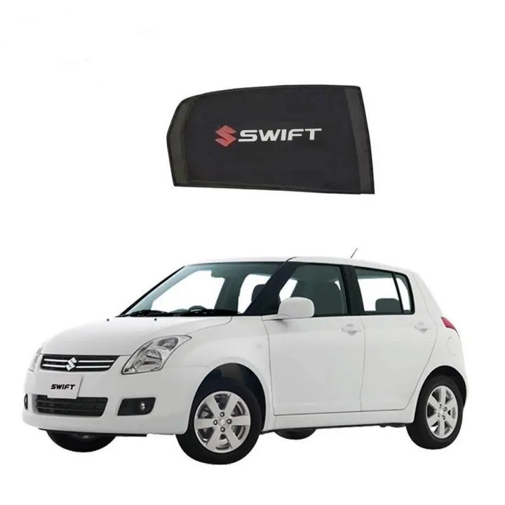 Suzuki SWIFT High Quality Sun Shade with Logo 4Pcs - Black