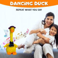 Dancing Duck Interactive and Plush Toys Repeat Talking Toy With Lights and Music - Operated Battery. 