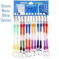 Elastic Spring Key chain with Ring and Hook Best for Bike Keys Multi-Shaded by CMOS (12 KeyChains). 