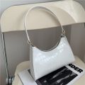 【Happytree】 Underarm Bags Western Style Women's Bag Popular New Trendy Fashion Retro Shoulder Bag Solid Color Soft Surface Baguette Bag. 