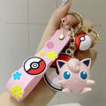 New Style Pokemon Keychain Anime Cute Pikachu Gengar Figure Fashion Keyring Jewelry Pendent Car Key Accessories Doll Toys Gifts. 