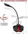 EIVOTOR USB Desktop Microphone with Mute Button, Plug＆Play Computer Microphone with Volume Control Condenser Mic 360 Gooseneck Design Compatible with Mac/Windows for Recording, YouTube, Streaming UK IMPORT. 