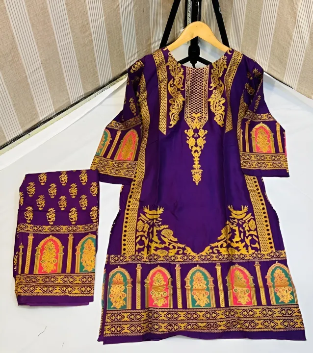 Smar's%20Fashion%20Trendy%20%20stitched%203D%20print%20%202pc%20Dress%20for%20Women%20-%20Image%205