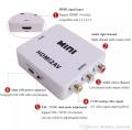 HDMI TO AV Scaler Adapter HD Video Converter Box HDMI2AV Support NTSC PAL , HDMI to AV/RCA CVBS Adapter 1080P Video Converter HDMI2AV Adapter Converter Box. 