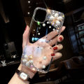 Luxury Bling Rhinestone Diamond Pearl Phone Case For Iphone 14 Pro Max 13 13Pro 12 12Pro 11 11Pro XSMax 7 8 Plus Handmade Cover. 