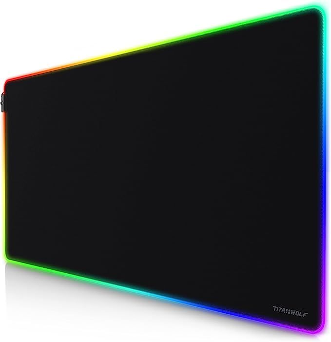 XXXL RGB Gaming Mouse Mat - 1200 x 600 mm - Mouse Pad - LED multi color - 7 LED colors plus 4 effect modes - for precision and speed - rubberized underside - washable