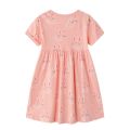 Jumping Meters Summer Princess Girls Dresses Animals Cats Party Birthday Frocks Children's Costume Dots Dress. 