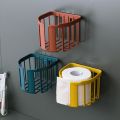 Multifunctional Household Non-perforated Wall-mounted Tissue Box Bathroom Hollow Drain Shelf Paper Storage Rack brand new and high quality. 
