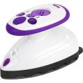 Travel Iron Quilting Mini Steam Craft Iron with Ceramic Soleplate | Small Compact Travel Steamer - Perfect for Travel, Quilting & Sewing - Purple/White. 