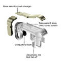 Pack Of 4 Pairs PUBG Mobile Game Controller Triggers L1R1 Game Joysticks Transparent (Metal). 
