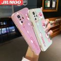 JIUMOO For Xiaomi MI POCO X3 GT Case Cartoon Cute Lotso Bear Side New Design Phone Case Square Edge Pattern Silicone Softcase Luxury Plating Casing Full Cover Camera Shockproof Protection Cases. 