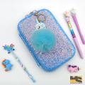 unicorn pencil Faux Pom Pom case pencil case Creative school supplies stationery | Cute stationary items for girls. 
