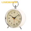 Analog Alarm Clock for Bedroom Vibrant Color Retro Alarm Clock with Night Light Accurate Quartz Movement Metal Hanging Ring Southeast Asian Buyers' Favorite Eye-friendly Alarm Clock. 