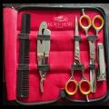 Professional Barber Hairdressing Double Scissors Set/Salon Hair Cutting Polish Scissors kit/Hair salon scissors/Best for Barber Salon or personal use. 