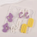 DIY Crystal Glue Drop Epoxy Resin Geometric Earrings Mold Necklace Pendant Silicone Mold Keychain Jewelry Handmade Crafts Making. 