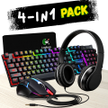4-in-1 Gaming Combo – Keyboard + Mouse + Headphone + Mouse Pad - Original Wired RGB Keyboard RGB  Mouse, Wired Headphone & Free Mouse Pad | Complete Gaming Setup for  PC & Laptop – Special Offer for Gamers, Streamers & Students - - 104 Keys. 