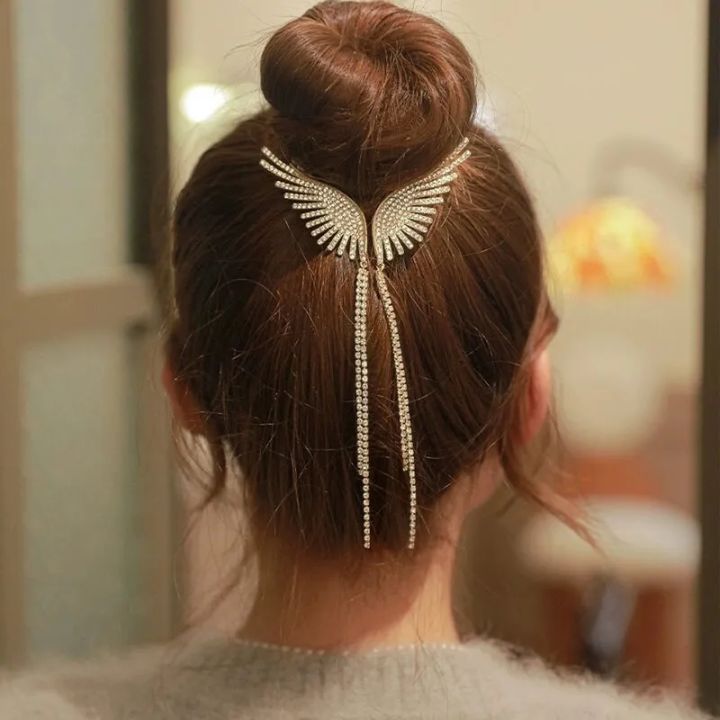 Angel%20Wings%20Rhinestone%20Hair%20Clip%20Styling%20pearl%20Tassel%20Hair%20Clip%20Ponytail%20Coiled%20Hair%20pins%20Shiny%20Hair%20accessories%20-%20Image%203
