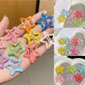Colorful Star BB Hairclips Women Y2K Snap Hairpins Side Hair Barrettes Cool Girls Clip Boutique Kids Hair Accessories. 
