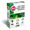 Set of (50) IBICO SMA Shiny PVC Card Material (Green Box) – 100% High-Quality A4 Size, White, 3.5 KG – Ideal for Printing and Card Production. 