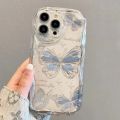 Cute Cream Butterfly Casing Samsung Galaxy A16 5G Case. 