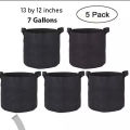 Pack of 5 Fabric Grow Bags Ktichen Garden Bags - 7 Gallons - Heavy Duty Thickened Nonwoven Fabric Pots with Handles Victoria Store. 