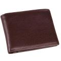 Brown & Black Leather Wallet For Men Three Compartment Bifold Wallet. 