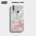 VRQR Camera Protection Phone Case For Vivo Y15 Back Cover bauhinia Pattern Attach Flashing Paper Phone Cover Vivo Y17 Y12 1940 1904. 